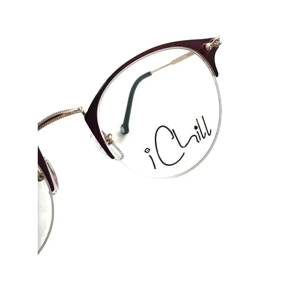 NWOT I Chiil red and gold half frame eye glasses